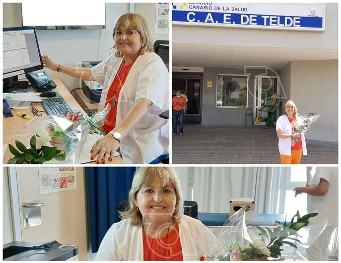 La especialista Norma Hernández en su despacho y delante de la fachada principal del CAE de Telde/TA: